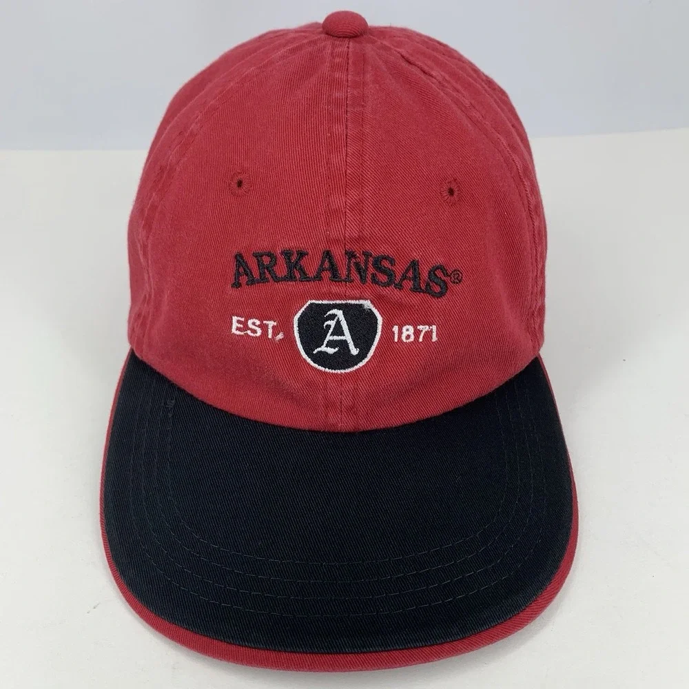 Arkansas 1871 Hat Razorbacks Hogs Red Starter Adjustable Strapback Baseball Cap
